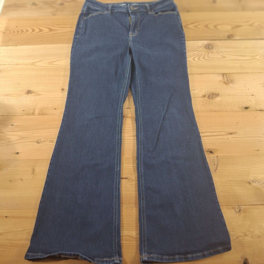 Old Navy Womens Jeans Wow Flare High Rise Dark Wash Blue